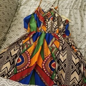 African print dress (multicolored)